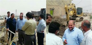بازدید دکتر جلیل مختار از پروژه درحال احداث شبکه و انشعابات فاضلاب