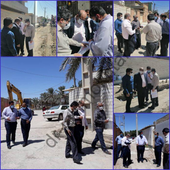 بازدید میدانی از پروژه های شبکه فاضلاب مناطق سلیچ فیه و کوی ولیعصر